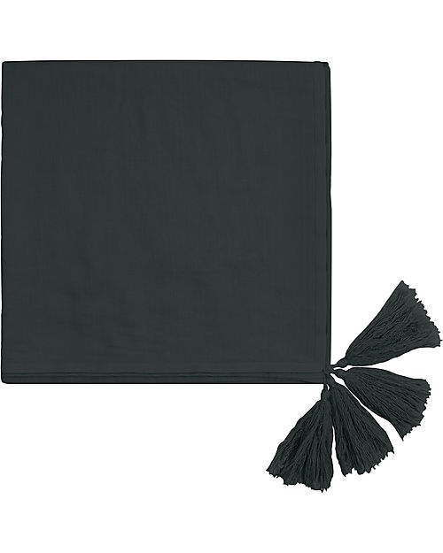 Numero 74 Pareo con Pompom Saba - Grigio Scuro - 100% Cotone GOTS Gonne_