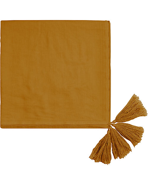 Numero 74 Pareo con Pompom Saba - Oro - 100% Cotone GOTS Gonne_