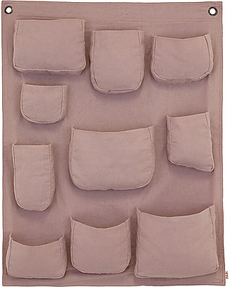Numero 74 Porta Oggetti da Muro, Rosa Antico - 100% Cotone Contenitori Porta Giochi