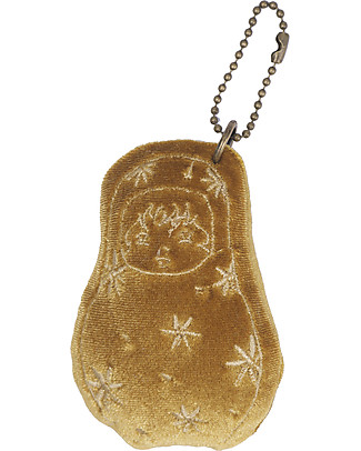 Numero 74 Portachiavi Matrioska Velluto - Oro - Regalino perfetto! Nuova Bohemian Collection Regalini