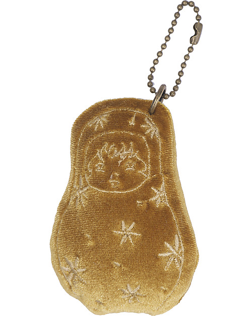 Numero 74 Portachiavi Matrioska Velluto - Oro - Regalino perfetto! Nuova Bohemian Collection Zaini Asilo