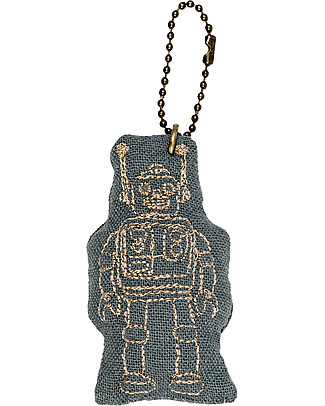 Numero 74 Portachiavi Robot - Azzurro Ghiaccio - Regalino perfetto! Regalini