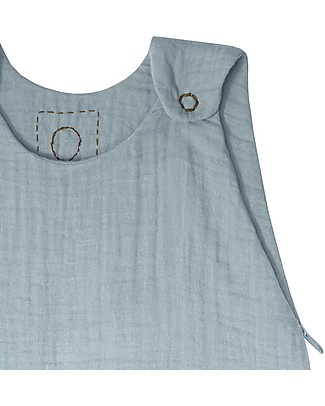 Numero 74 Sacco Nanna Estivo, 6-12 mesi, Celeste - 100% Cotone, 75 cm Sacchi Nanna Leggeri