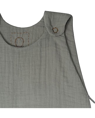 Numero 74 Sacco Nanna Estivo, 6-12 mesi, Grigio Argento - 100% Cotone, 75cm Sacchi Nanna Leggeri