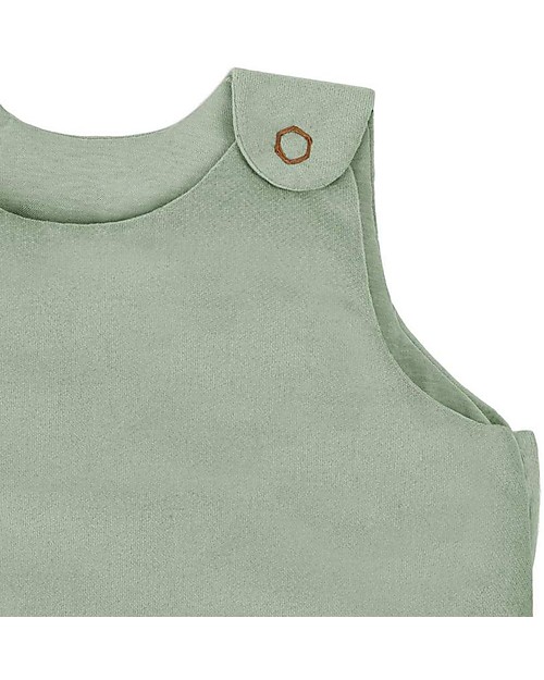 Numero 74 Sacco Nanna Invernale in Velluto di Cotone - 0-6 mesi - Verde Salvia - TOG 3.5 Sacchi Nanna