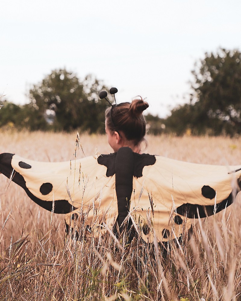 Numero 74 Set Costume da Farfalla Lucy - Giallo antico - 100% cotone bio -  Comprende ali e cerchietto unisex (bambini)