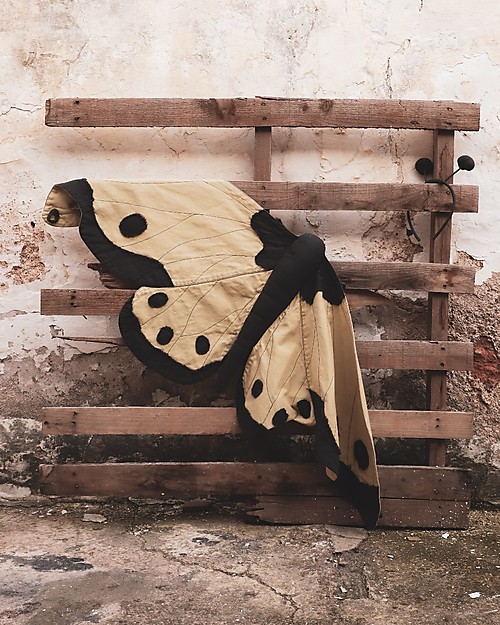 Numero 74 Set Costume da Farfalla Lucy - Giallo antico - 100% cotone bio - Comprende ali e cerchietto Travestimenti