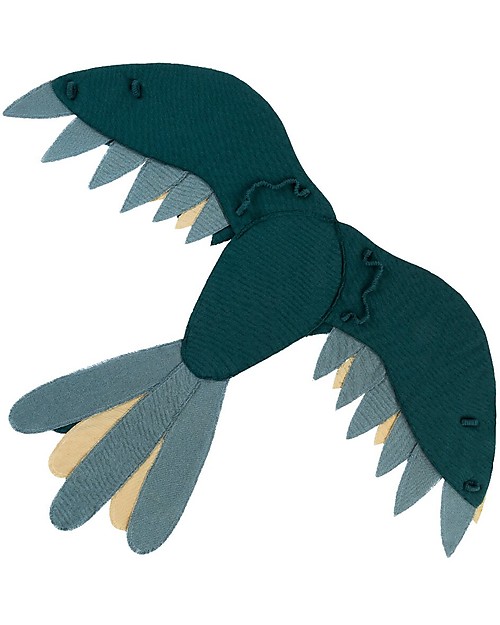 Numero 74 Set Costume da Uccello - Verde Petrolio - 100% cotone bio - Comprende ali e cappellino Travestimenti