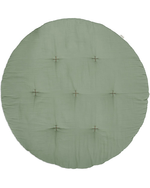 Numero 74 Tappeto Gioco Charlie Verde Salvia - 110 cm - Cotone Imbottito Tappeti Gioco Imbottiti