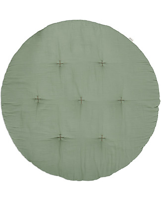 Numero 74 Tappeto Gioco Charlie Verde Salvia - 110 cm - Cotone Imbottito Tappeti_