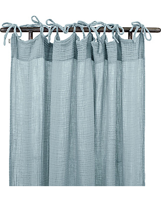 Numero 74 Tenda da Muro 100x290 cm, Celeste - 100% cotone Tende