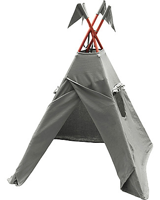 Numero 74 Tenda Tipi, Grigio Argento - 100% Cotone tailandese Tende Gioco