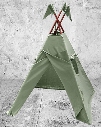 Numero 74 Tenda Tipi - Verde Salvia - 100% Cotone tailandese Tende Gioco