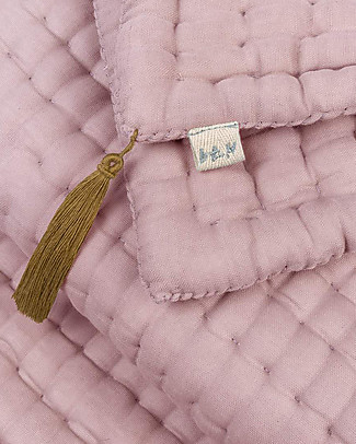 Numero 74 Trapunta Tatami Multiuso 65x110 cm, Rosa Antico - 100% cotone bio - Edizione limitata! Set Copripiumino