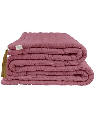 Numero 74 Trapunta Tatami Multiuso 65x110 cm - Rosa Baobab - 100% cotone bio Set Copripiumino