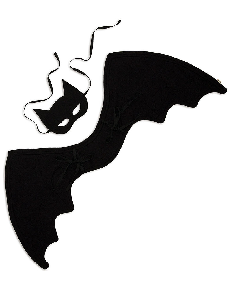 Numero 74 Travestimento Batman - Maschera & Ali - Nero unisex (bambini)