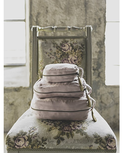 Numero 74 Trousse e Astuccio Essential Purse Medium, Rosa Antico - Cotone bio Astucci per la Scuola