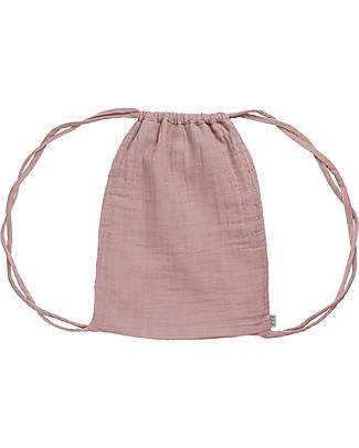 Numero 74 Zainetto Bimbi Impermeabile "Nomad Gymsack", Rosa Antico - Cotone bio Zaini Asilo
