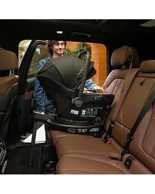 Nuna Base Seggiolino Auto Curv - Caviar - Ruota a 360 gradi Accessori Seggiolini Auto
