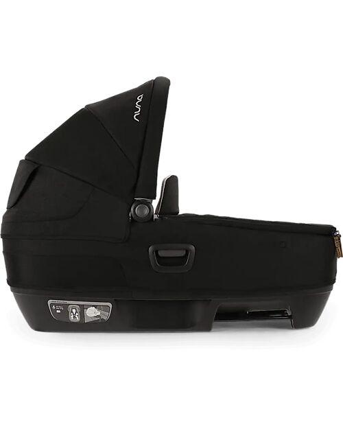 Nuna Navicella Cari Next per Passeggino e Auto - Caviar - Cognac - Compatibile con Base Next - Leggera Sicura e Trasportabile Carrozzine e Navicelle