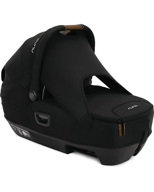 Nuna Navicella Cari Next per Passeggino e Auto - Caviar - Cognac - Compatibile con Base Next - Leggera Sicura e Trasportabile Carrozzine e Navicelle