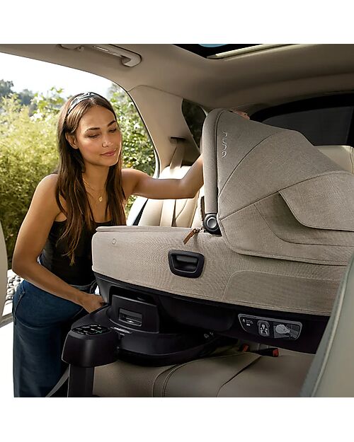 Nuna Navicella Cari Next per Passeggino e Auto - Granite - Cognac - Compatibile con Base Next - Leggera Sicura e Trasportabile Carrozzine e Navicelle