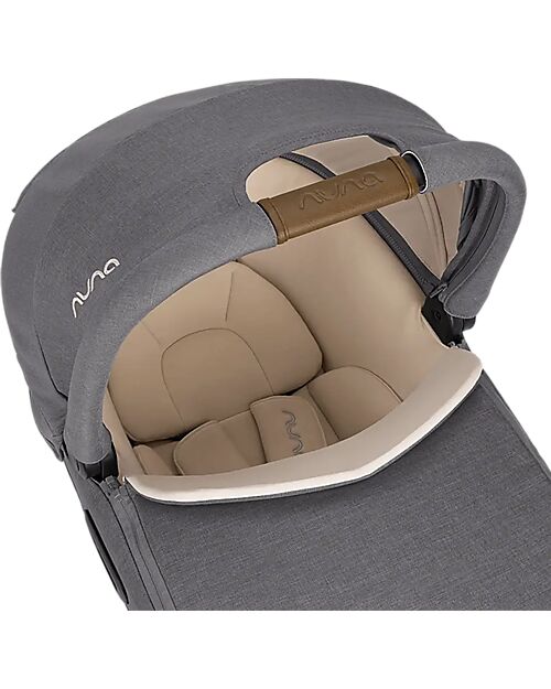 Nuna Navicella Cari Next per Passeggino e Auto - Granite - Cognac - Compatibile con Base Next - Leggera Sicura e Trasportabile Carrozzine e Navicelle