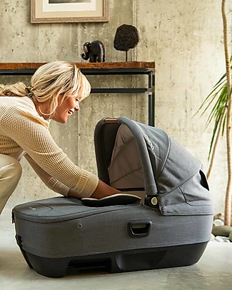 Nuna Navicella Cari per Passeggino e Auto - 0-6 Mesi - Compatibile con Base Next - Granite - Leggera Sicura e Trasportabile Passeggini Leggeri