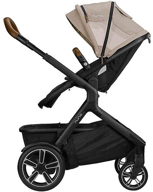 Nuna Passeggino Demi Grow con Cappottina Estiva - Timber - Da Singolo Diventa Doppio! Passeggini Gemellari