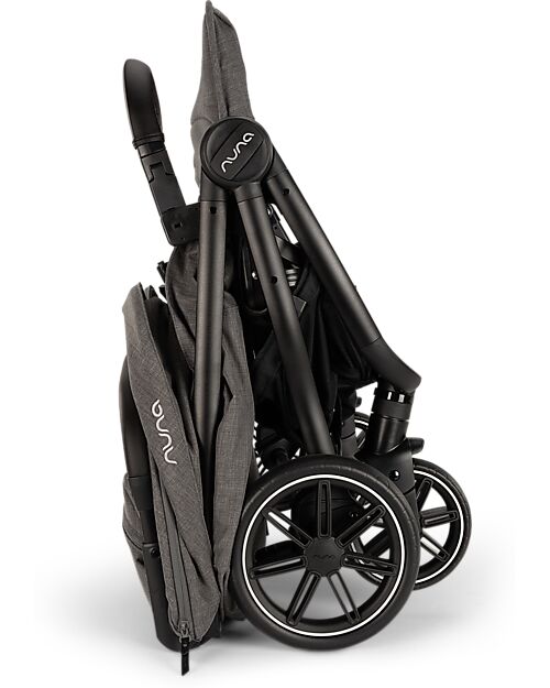 Nuna Passeggino Gemellare Trvl Dubl - Caviar - Compatto, Leggero e Doppio Passeggini Gemellari