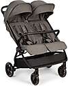 Nuna Passeggino Gemellare Trvl Dubl - Thunder - Compatto, Leggero e Doppio Passeggini Gemellari