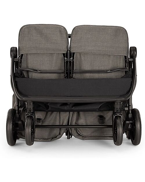 Nuna Passeggino Gemellare Trvl Dubl - Thunder - Compatto, Leggero e Doppio Passeggini Gemellari