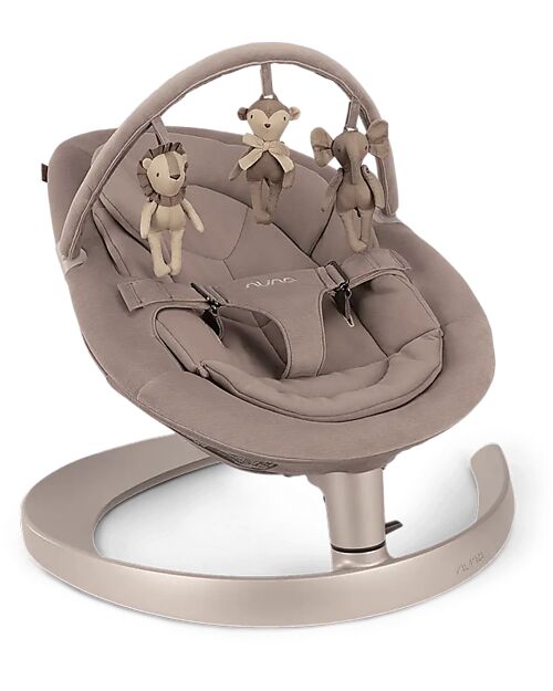 Nuna Sdraietta a Dondolo Leaf Grow - Cedar - Barra con Simpatici Pupazzetti Sdraiette_