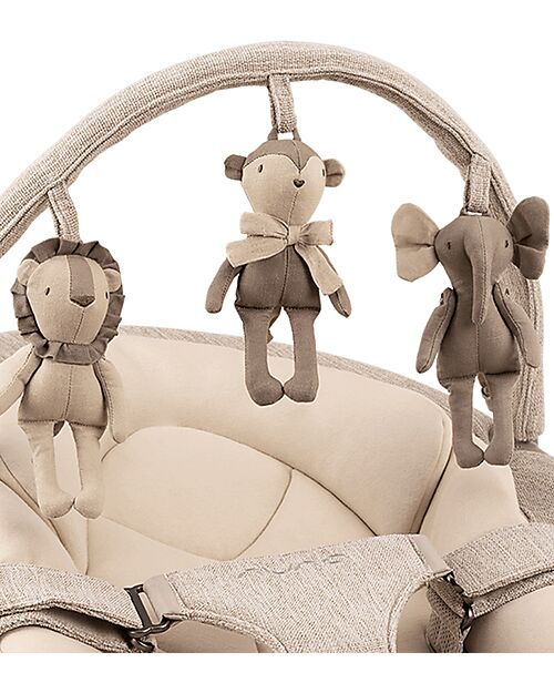 Nuna Sdraietta a Dondolo Leaf Grow - Chateau - Barra con Simpatici Pupazzetti Sdraiette_