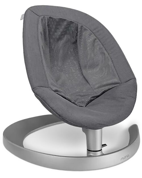 Nuna Sdraietta a Dondolo Leaf Grow - Granite - Barra con Simpatici Pupazzetti Sdraiette_