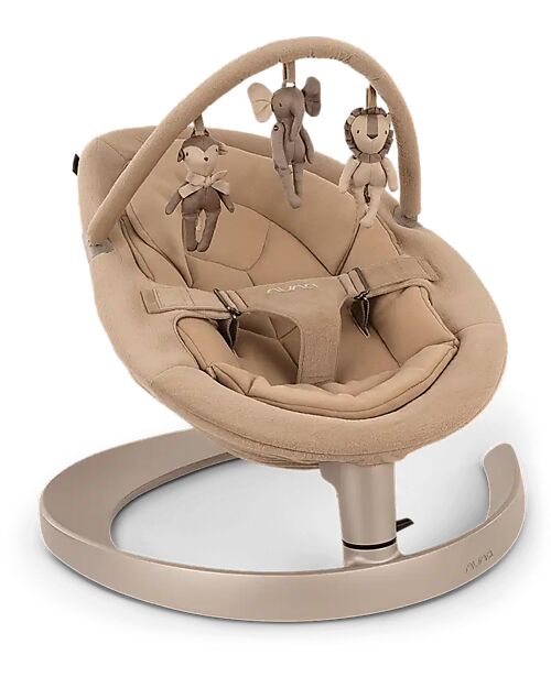 Nuna Sdraietta a Dondolo Leaf Grow - Teddy - Barra con Simpatici Pupazzetti Sdraiette_