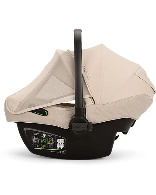 Nuna Seggiolino Auto Pipa Next i-Size - Biscotti - Chocolate -  Doppia Installazione - Gruppo 0+ Seggiolini Auto Gruppo 0+/1