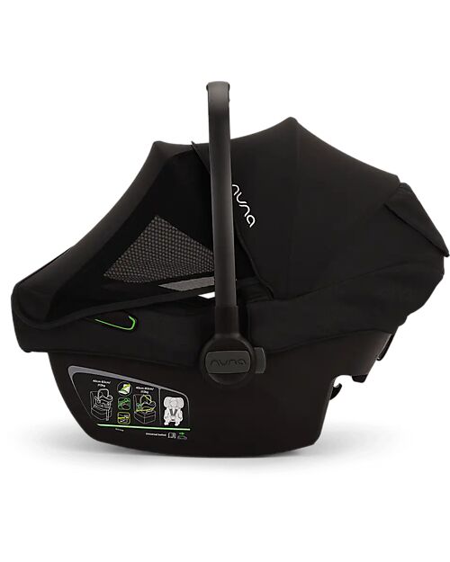 Nuna Seggiolino Auto Pipa Next i-Size - Caviar - Chocolate -  Doppia Installazione - Gruppo 0+ Seggiolini Auto Gruppo 0+/1