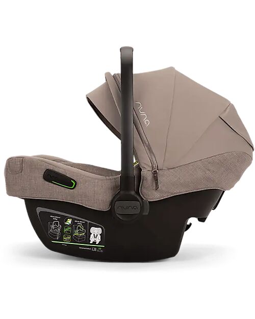 Nuna Seggiolino Auto Pipa Next i-Size - Cedar - Chocolate -  Doppia Installazione - Gruppo 0+ Seggiolini Auto Gruppo 0+/1