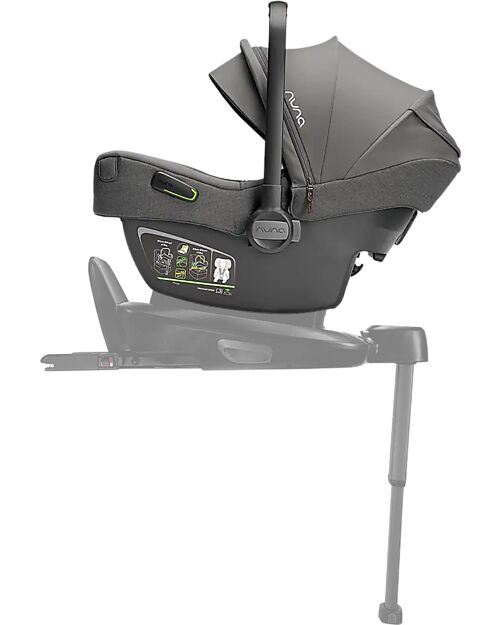 Nuna Seggiolino Auto Pipa Next i-Size - Granite - Black -  Doppia Installazione - Gruppo 0+ Seggiolini Auto Gruppo 0+/1