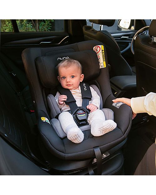 Nuna Seggiolino Auto Pruu - Caviar - 0-4 anni - Comodo e Ultra-Sicuro Seggiolini Auto Gruppo 0+/1