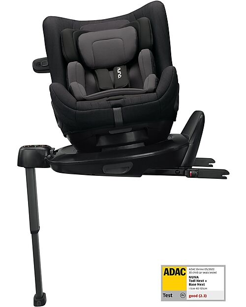 Nuna Seggiolino Auto Todl Next - Caviar - 0-4 Anni - Compatibile con Base Next - per Entrambi i Sensi di Marcia Seggiolini Auto Gruppo 0+/1