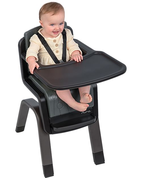 Nuna Seggiolone Evolutivo Zaaz - Pewter - Grigio/Nero - Cresce con il Bambino! Seggioloni Pappa