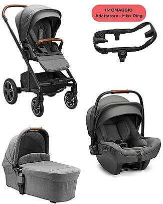 Bugaboo Trio Fox2 Nero con Cappottina Rosa e Seggiolino Auto Turtle Air  Nero - Scelto da Chiara Ferragni! unisex (bambini)