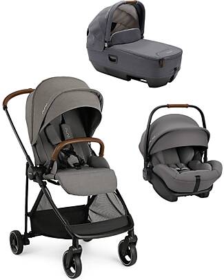 Nuna Trio Passeggino Ixxa + Navicella + Seggiolino Auto - Granite Passeggini Trio e Duo