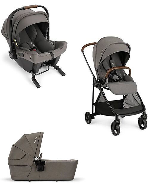 Nuna  Trio Passeggino Ixxa + Seggiolino Auto Pipa Urbn + Navicella Lytl - Granite Passeggini Trio e Duo