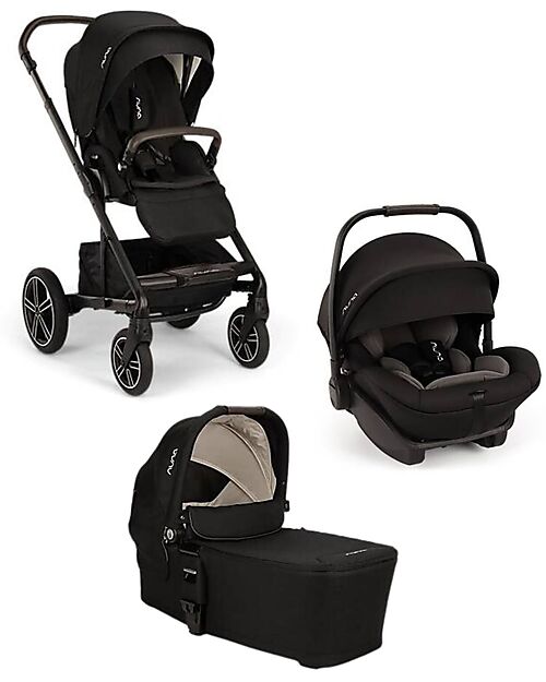 Nuna Trio Passeggino Mixx Next + Navicella + Ovetto Arra Next i-Size - Caviar  Passeggini Trio e Duo