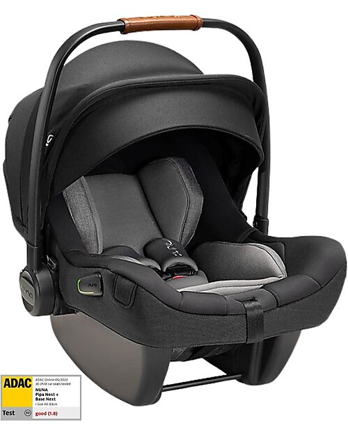 Nuna Trio Passeggino + Navicella Mixx Next Birch + Seggiolino Auto Pipa Next i-Size - Caviar - Adattatore in Omaggio Passeggini Trio e Duo