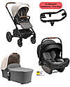 Nuna Trio Passeggino + Navicella Mixx Next Birch + Seggiolino Auto Pipa Next i-Size - Caviar - Adattatore in Omaggio Passeggini Trio e Duo