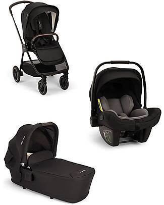 Nuna Trio Passeggino Triv Next + Seggiolino Auto Pipa Next i-Size + Navicella Lyt - Caviar Passeggini Trio e Duo